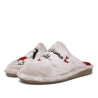 Zapatillas casa Garzon de mujer beige con Snoopy navideño y mensaje Christmas