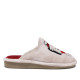 Zapatillas casa Garzon de mujer beige con Snoopy navideño y mensaje Christmas - Querol online