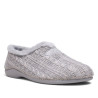 Zapatillas casa Garzon de mujer grises de punto trenzado con pelo interior