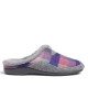 Zapatillas casa Garzon de cuadros multicolor con pelo interior y detalles grises - Querol online