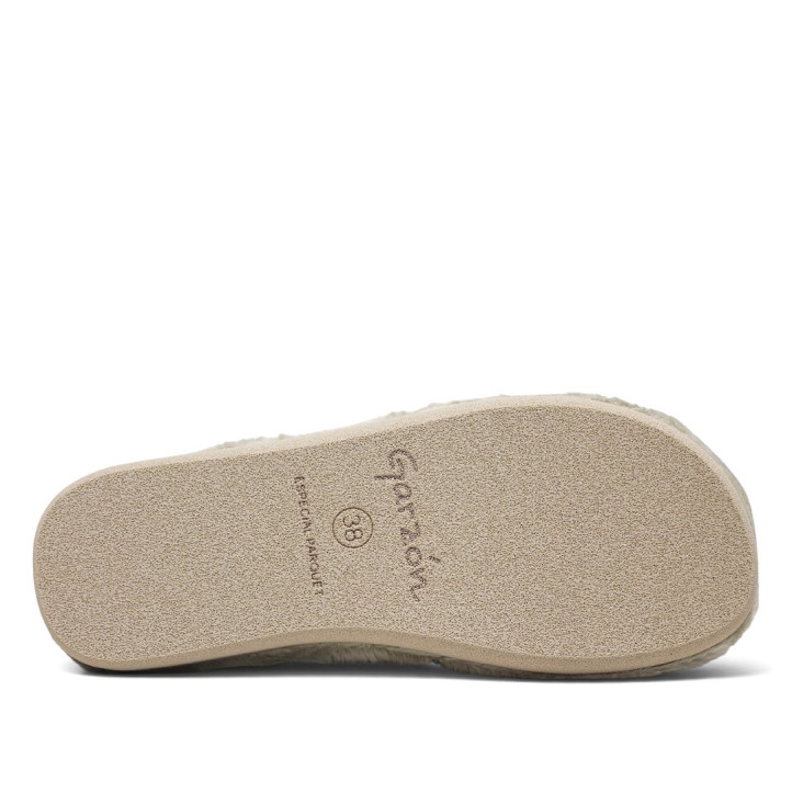 Zapatillas casa Garzon de mujer grises con búhos de colores y pelo suave - Querol online