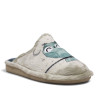 Zapatillas casa Garzon de mujer grises con búhos de colores y pelo suave