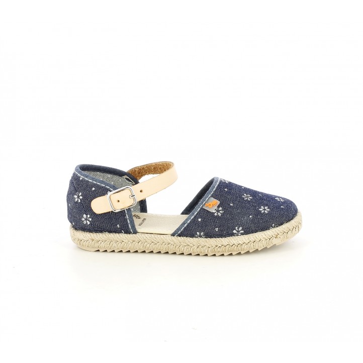 sandalias Vul·ladi cerradas azul tejano y marrón - Querol online