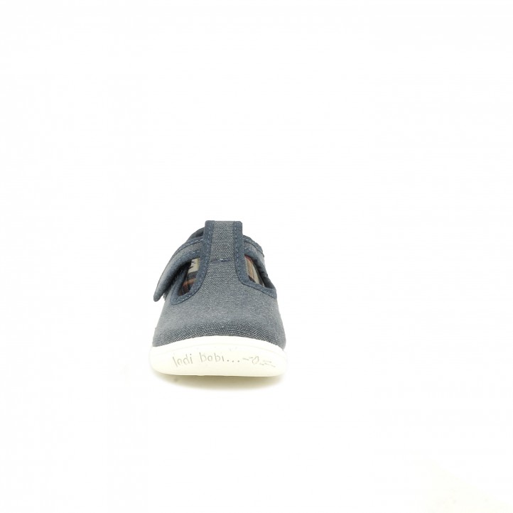 Zapatos Vul·ladi azul marino con suela de piel y velcro - Querol online