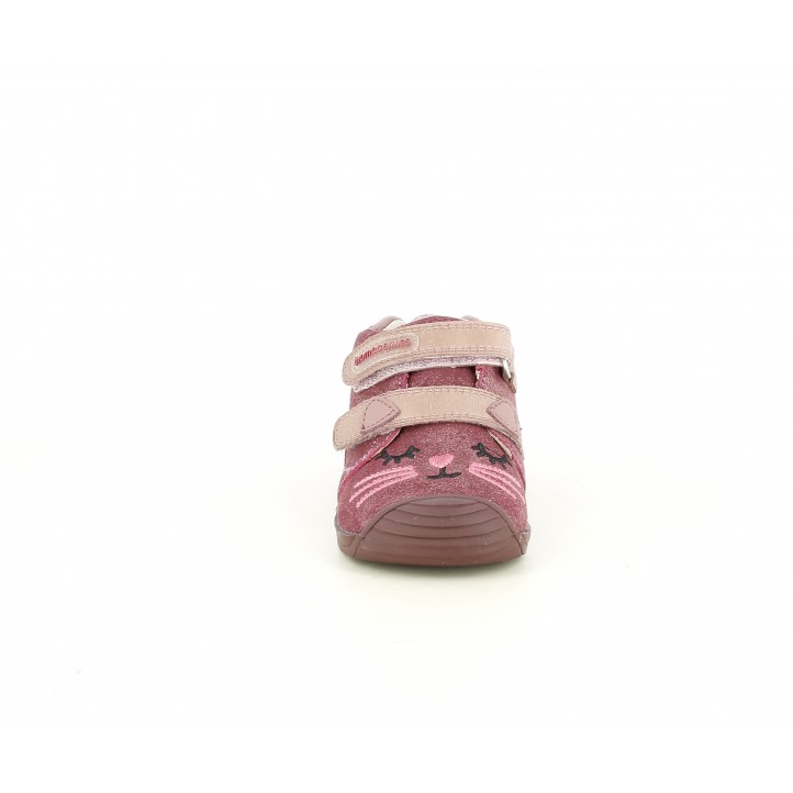 Botines Biomecanics rosa brillante con cierre en velcro, puntera reforzda - Querol online