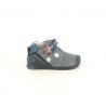 Botas Biomecanics azul satinado con detalle de estrellas y velcro