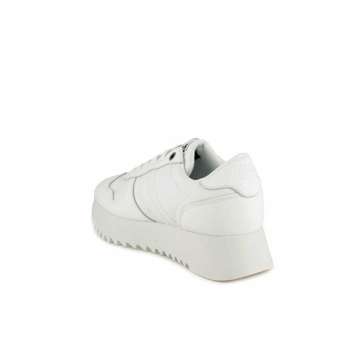 Zapatillas deportivas Tommy Hilfiger blancas de cordones con  plataforma - Querol online