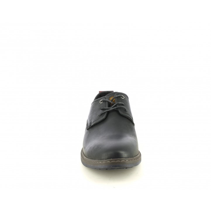Zapatos vestir Vicmart negros con  cordones y detalle en contrafuerte - Querol online