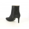 Botins de taló Angel Alarcón negres de pell amb cremallera lateral acabats en punta