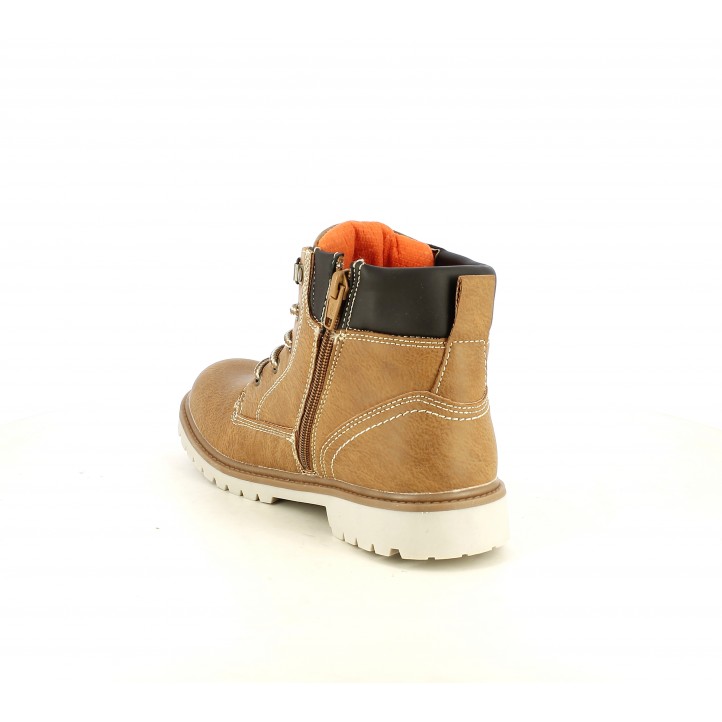 Botins XTI KIDS marrons amb cordons i cremallera lateral - Querol online