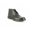 Botines Fluchos negros de piel con cordones