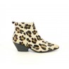 Botines Angel Alarcón print  leopardo con cremallera