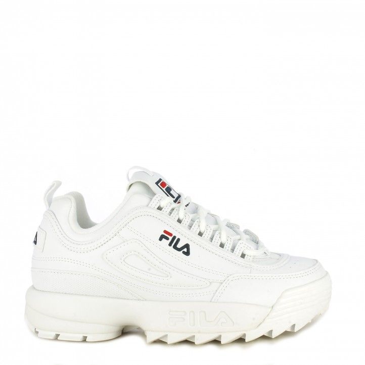 Zapatillas deportivas Fila blancas con cordones modelo disruptor low