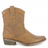 Botins Mustang marrons amb brodat en la canya i capdavantera