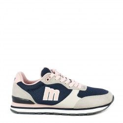 Sabatilles esportives Mustang azul con detalles en rosa soft gris - Querol online