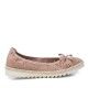 Zapatos planos Refresh rosa tipo bailarina con lazo cosido suela combinada en goma y yute 06955405 - Querol online