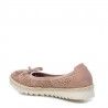 Zapatos planos Refresh rosa tipo bailarina con lazo cosido suela combinada en goma y yute 06955405