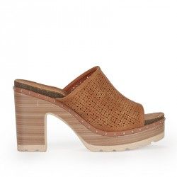 Sandalias tacón Owel con pala perforada - Querol online