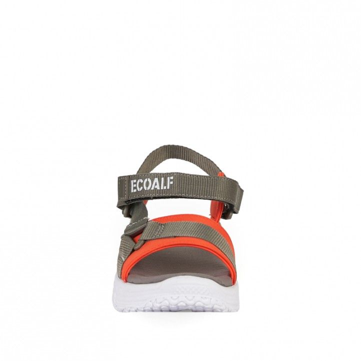 Sandalias plataformas ECOALF marrones con detalles naranjas - Querol online