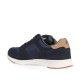 Zapatos sport Lois azules con cordones y suela blanca - Querol online