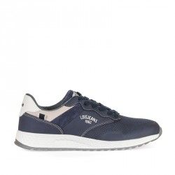 Zapatos sport Lois azules con detalles en blanco - Querol online