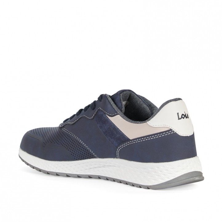 Zapatos sport Lois azules con detalles en blanco - Querol online