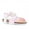 sandalias GARVALIN rosas con topos blancos