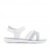 sandalias QUETS! blancas con detalles grises
