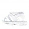 sandalias QUETS! blancas con detalles grises