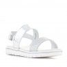 sandalias QUETS! plateadas con tira en tobillo