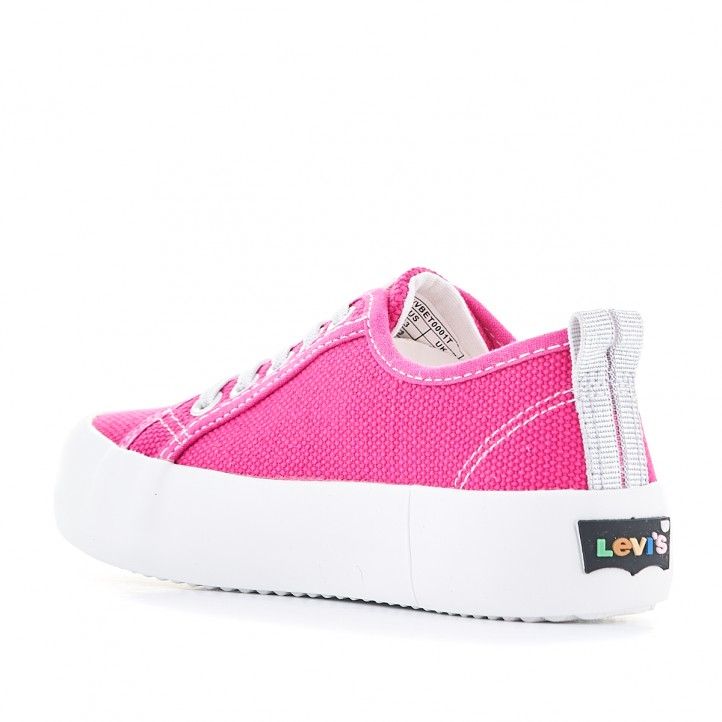 Zapatillas lona Levi's Kids rosas con suela blanca - Querol online