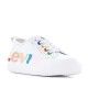 Sabatilles lona Levi's Kids blanques amb lletres de colors - Querol online