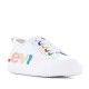 Zapatillas lona Levi's Kids blancas con letras de colores - Querol online
