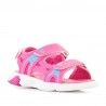 sandalias QUETS! rosa con detalles azules