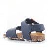 sandalias GARVALIN azules oscuro con hebilla naranja