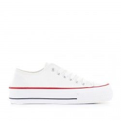 Sabatilles lona Owel blanques amb plataforma - Querol online