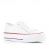 Zapatillas lona Owel blancas con plataforma