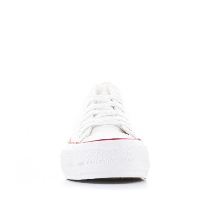 Zapatillas lona Owel blancas con plataforma - Querol online