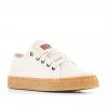 Zapatillas lona SHOECOLOGY beige y cordones