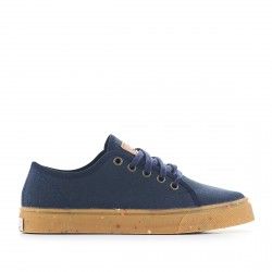 Zapatillas lona SHOECOLOGY azules y cordones - Querol online