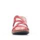 Sandalias planas Walk & Fly rojas con tiras en cadena - Querol online