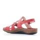 Sandàlies planes Walk & Fly vermelles amb tires en cadena - Querol online