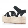 Sandàlies plataformes Owel de plataforma amb tires negres i sivella
