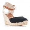Sandàlies falca Viguera d'espart negres