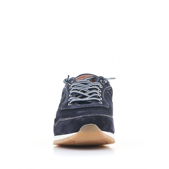 Zapatos sport Lobo azules con piel agujereada - Querol online