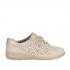 Zapatos planos You Too beige perforado
