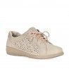 Zapatos planos You Too beige perforado