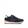 Zapatillas deportivas Mustang en azul con detalles en mostaza