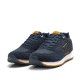 Zapatillas deportivas Mustang en azul con detalles en mostaza - Querol online