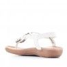Sandàlies planes Amarpies blanques amb ornaments metal·litzats